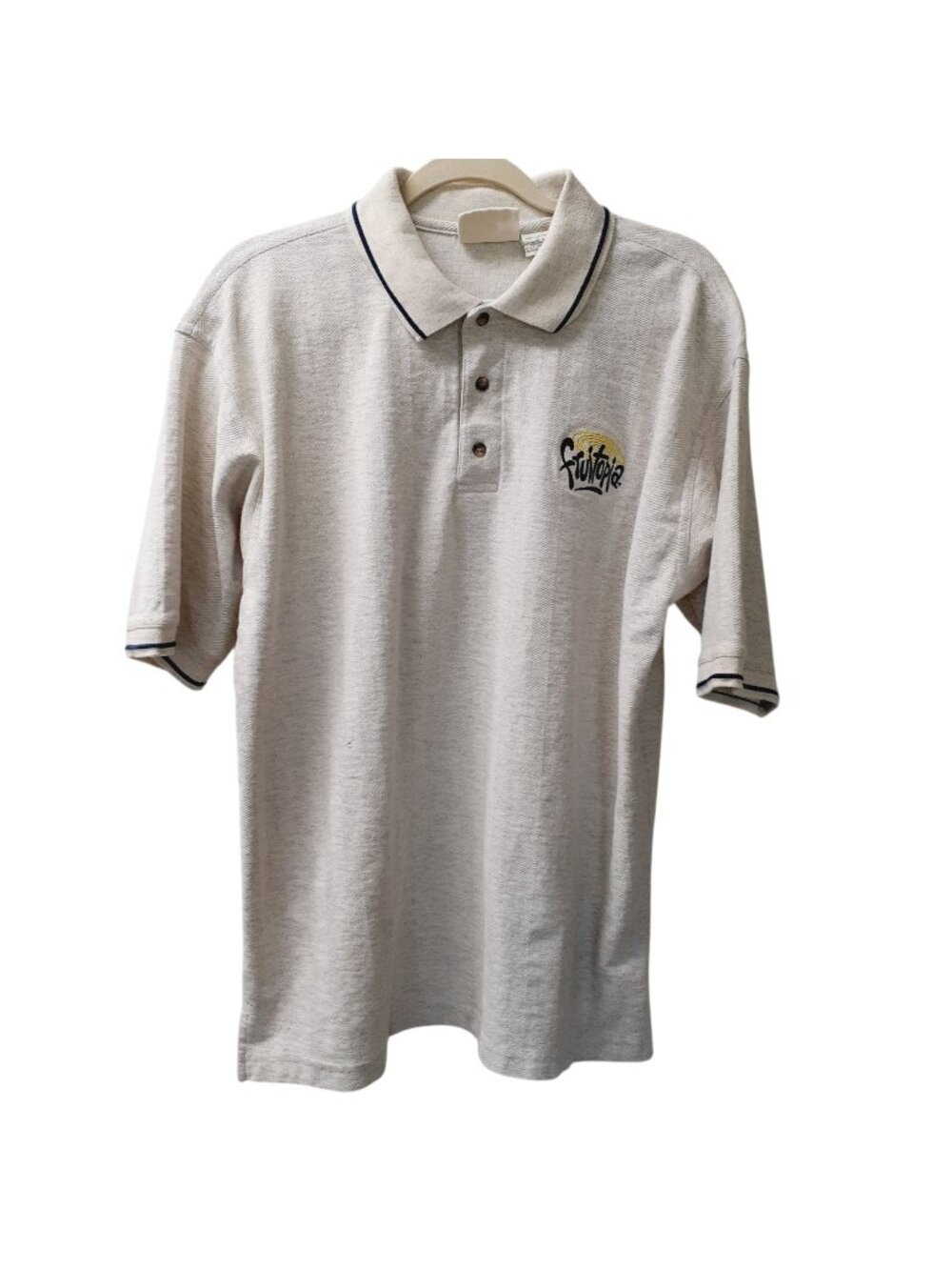 Vintage Fruitopia Mens Polo Shirt Size L Advertising Cotton Embroidered Logo